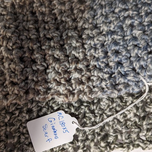 Ginormous Scarf Extra Long 180x5 Chunky Wrap Muffler Handmade Crochet Knit NWT - Picture 7 of 12